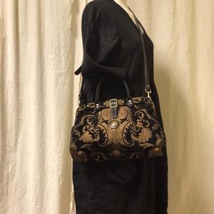 Victorian Traveler tapestry satchel handbag